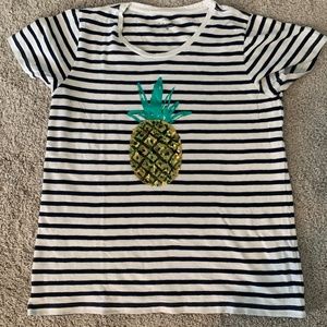 J Crew Pineapple Short Sleeve T-shirt